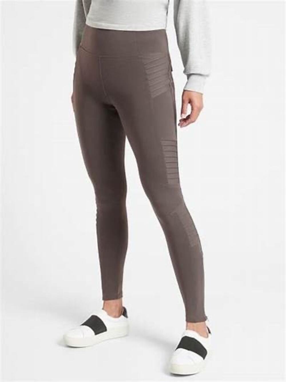 Athleta Delancy Brown Athleisure Moto Leggings Size XXS